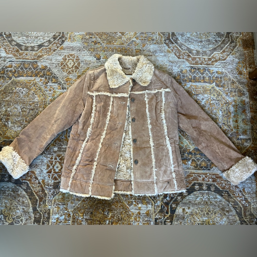 Women's Shearling Lined Brown Jacket
